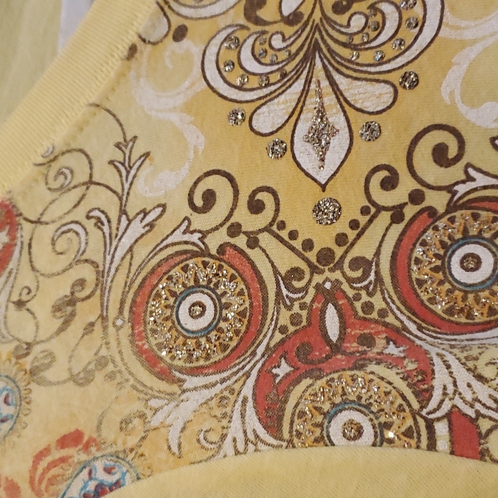 XXL bohemian patterned T with sparkle detail - Picture 2 of 4